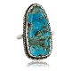 Handmade Certified Authentic Navajo .925 Sterling Silver Natural Turquoise Native American Ring  371266501082
