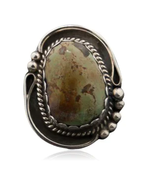 Handmade Certified Authentic Navajo .925 Sterling Silver Natural Turquoise Native American Ring  390676453037