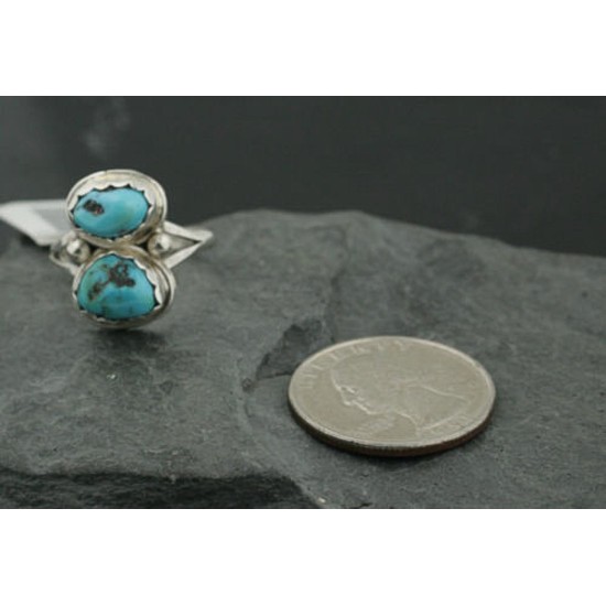 Handmade Certified Authentic Navajo .925 Sterling Silver Natural Turquoise Native American Ring 390735954686 Handmade Certified Authentic Navajo .925 Sterling Silver Natural Turquoise Native American Ring 390735954686