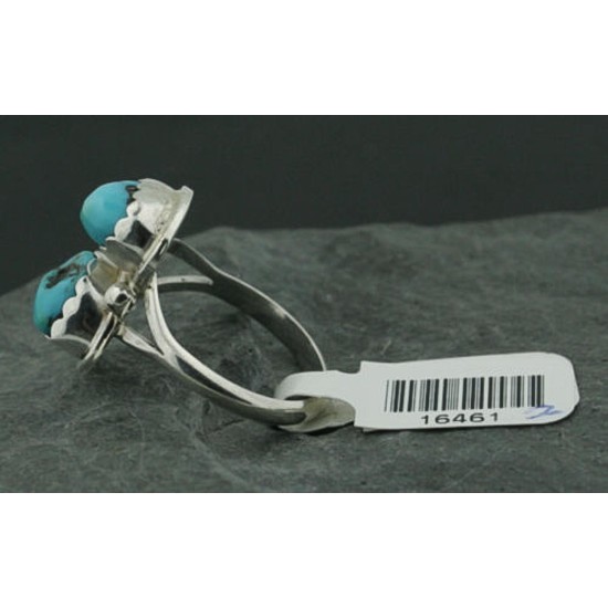 Handmade Certified Authentic Navajo .925 Sterling Silver Natural Turquoise Native American Ring 390735954686 Handmade Certified Authentic Navajo .925 Sterling Silver Natural Turquoise Native American Ring 390735954686