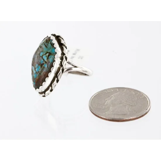 Handmade Certified Authentic Navajo .925 Sterling Silver Natural Turquoise Native American Ring 390751303962 Handmade Certified Authentic Navajo .925 Sterling Silver Natural Turquoise Native American Ring 390751303962