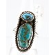 Handmade Certified Authentic Navajo .925 Sterling Silver Natural Turquoise Native American Ring  390778391048