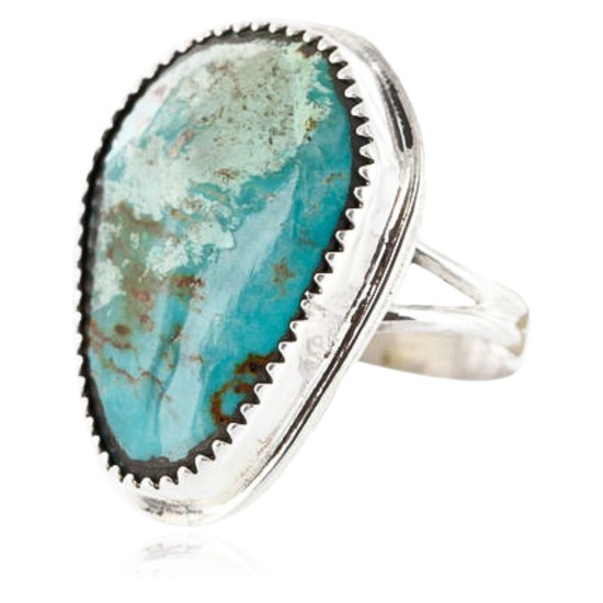 Handmade Certified Authentic Navajo .925 Sterling Silver Natural Turquoise Native American Ring  390781094402