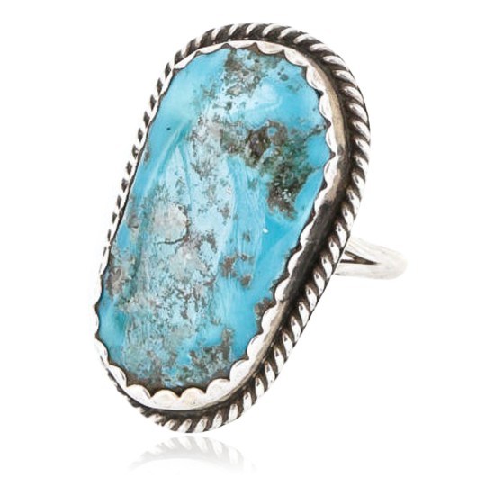 Handmade Certified Authentic Navajo .925 Sterling Silver Natural Turquoise Native American Ring  390786354436