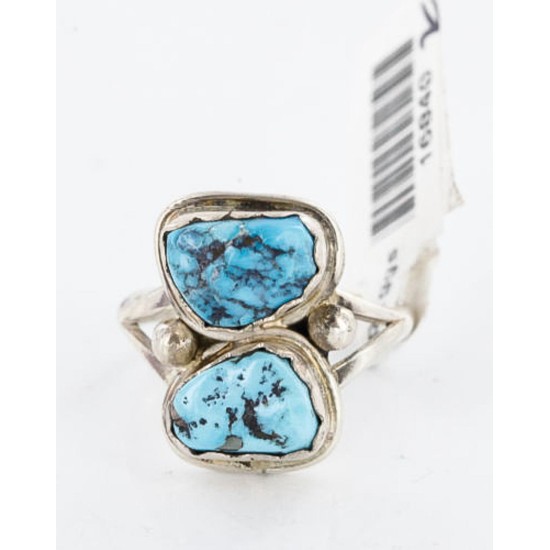 Handmade Certified Authentic Navajo .925 Sterling Silver Natural Turquoise Native American Ring 390844158382 Handmade Certified Authentic Navajo .925 Sterling Silver Natural Turquoise Native American Ring 390844158382