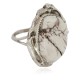 Handmade Certified Authentic Navajo Silver White Buffalo Native American Ring 18242 Handmade Certified Authentic Navajo Silver White Buffalo Native American Ring 18242