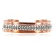 Handmade Certified Authentic Navajo .925 Sterling Silver Pure Copper Native American Bracelet 12902-2 Handmade Certified Authentic Navajo .925 Sterling Silver Pure Copper Native American Bracelet 12902-2