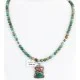 HANDMADE Certified Authentic Navajo .925 Sterling Silver PURPLE Spiny and Turquoise Native American Necklace 371102813002