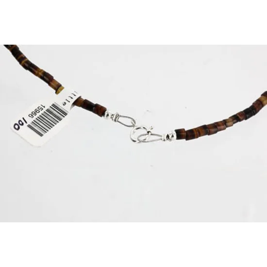 HANDMADE Certified Authentic Navajo .925 Sterling Silver PURPLE Spiny and Turquoise Native American Necklace 371102813002