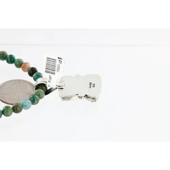 HANDMADE Certified Authentic Navajo .925 Sterling Silver PURPLE Spiny and Turquoise Native American Necklace 371102813002