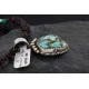 Handmade Certified Authentic Navajo .925 Sterling Silver Rough Turquoise Native American Necklace 390747411013