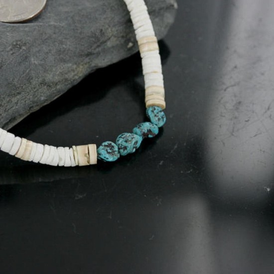 Handmade Certified Authentic Navajo .925 Sterling Silver Spiny Oyster and Turquoise Graduated Heishi Native American Necklace 370915582741 Handmade Certified Authentic Navajo .925 Sterling Silver Spiny Oyster and Turquoise Graduated Heishi Native American Necklace 370915582741