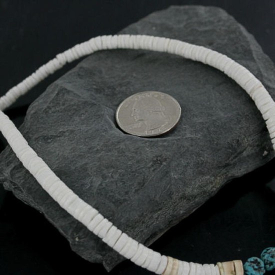 Handmade Certified Authentic Navajo .925 Sterling Silver Spiny Oyster and Turquoise Graduated Heishi Native American Necklace 370915582741 Handmade Certified Authentic Navajo .925 Sterling Silver Spiny Oyster and Turquoise Graduated Heishi Native American Necklace 370915582741