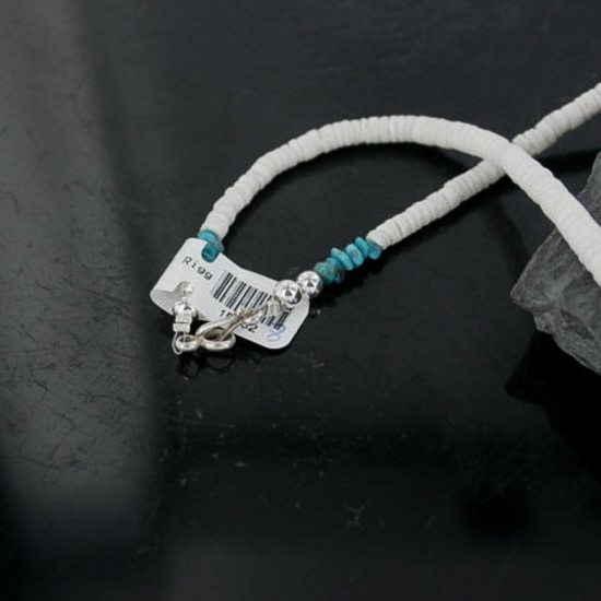 Handmade Certified Authentic Navajo .925 Sterling Silver Spiny Oyster and Turquoise Graduated Heishi Native American Necklace 370915582741 Handmade Certified Authentic Navajo .925 Sterling Silver Spiny Oyster and Turquoise Graduated Heishi Native American Necklace 370915582741
