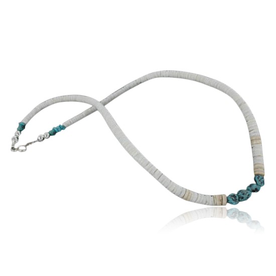 Handmade Certified Authentic Navajo .925 Sterling Silver Spiny Oyster and Turquoise Graduated Heishi Native American Necklace 370915582741 Handmade Certified Authentic Navajo .925 Sterling Silver Spiny Oyster and Turquoise Graduated Heishi Native American Necklace 370915582741