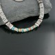 Handmade Certified Authentic Navajo .925 Sterling Silver Spiny Oyster and Turquoise Graduated Heishi Native American Necklace 370917960434