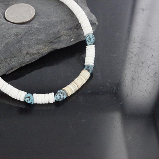 Handmade Certified Authentic Navajo .925 Sterling Silver Spiny Oyster and Turquoise, Graduated Heishi Native American Necklace 370927888522 Handmade Certified Authentic Navajo .925 Sterling Silver Spiny Oyster and Turquoise, Graduated Heishi Native American Necklace 370927888522
