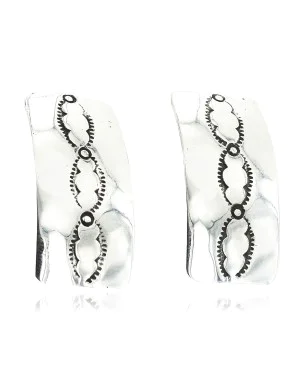 Handmade Certified Authentic Navajo .925 Sterling Silver Stud Native American Earrings 17136-1