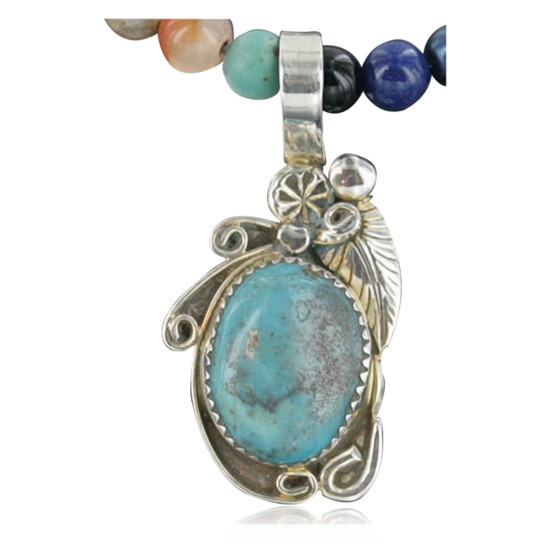 Handmade Certified Authentic Navajo .925 Sterling Silver Turquoise and Multicolor Stones Native American Necklace & Pendant 390669787527 Handmade Certified Authentic Navajo .925 Sterling Silver Turquoise and Multicolor Stones Native American Necklace & Pendant 390669787527