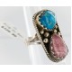 Handmade Certified Authentic Navajo .925 Sterling Silver Turquoise and Native American Pink Charoite Ring 371071744101