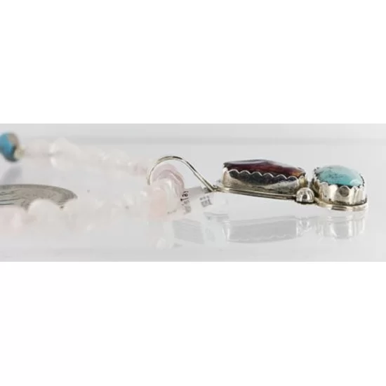 Handmade Certified Authentic Navajo .925 Sterling Silver Turquoise and PURPLE Spiny Oyster Native American Necklace 390851756423 Handmade Certified Authentic Navajo .925 Sterling Silver Turquoise and PURPLE Spiny Oyster Native American Necklace 390851756423