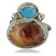 Handmade Certified Authentic Navajo .925 Sterling Silver Turquoise and Spiny Oyster Native American Ring  390714242990