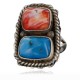 Handmade Certified Authentic Navajo .925 Sterling Silver Turquoise and Spiny Oyster Native American Ring 390743358907 Handmade Certified Authentic Navajo .925 Sterling Silver Turquoise and Spiny Oyster Native American Ring 390743358907