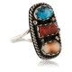 Handmade Certified Authentic Navajo .925 Sterling Silver Turquoise and Spiny Oyster Native American Ring  390751206262