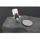 Handmade Certified Authentic Navajo .925 Sterling Silver Turquoise Coral Native American Ring  370980408002