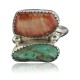 Handmade Certified Authentic Navajo .925 Sterling Silver TURQUOISE MOUNTAIN Spiny Native American Ring  370920396146