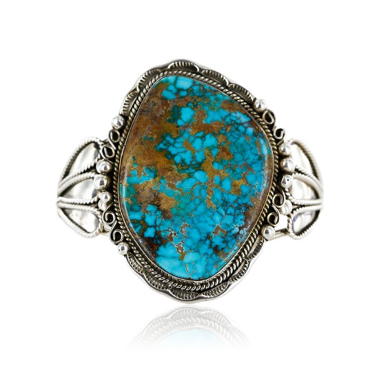 Handmade Certified Authentic Navajo .925 Sterling Silver Turquoise Native American Cuff Bracelet 12674 Handmade Certified Authentic Navajo .925 Sterling Silver Turquoise Native American Cuff Bracelet 12674