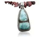 Handmade Certified Authentic Navajo .925 Sterling Silver Turquoise Native American Necklace 370794673504