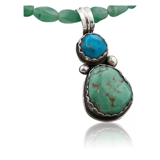 Handmade Certified Authentic Navajo .925 Sterling Silver Turquoise Native American Necklace 370856206166 Handmade Certified Authentic Navajo .925 Sterling Silver Turquoise Native American Necklace 370856206166