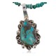 Handmade Certified Authentic Navajo .925 Sterling Silver Turquoise Native American Necklace 370888846168