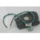 Handmade Certified Authentic Navajo .925 Sterling Silver Turquoise Native American Necklace 370900486950