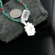 Handmade Certified Authentic Navajo .925 Sterling Silver Turquoise Native American Necklace 370903671654