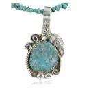 Handmade Certified Authentic Navajo .925 Sterling Silver Turquoise Native American Necklace 370906043261