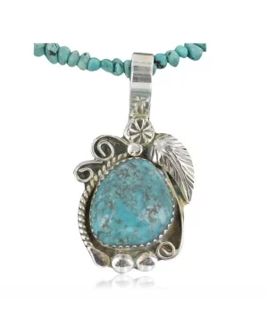 Handmade Certified Authentic Navajo .925 Sterling Silver Turquoise Native American Necklace 370906043261 Handmade Certified Authentic Navajo .925 Sterling Silver Turquoise Native American Necklace 370906043261