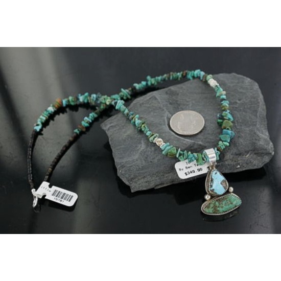 Handmade Certified Authentic Navajo .925 Sterling Silver Turquoise Native American Necklace 370910255564 Handmade Certified Authentic Navajo .925 Sterling Silver Turquoise Native American Necklace 370910255564