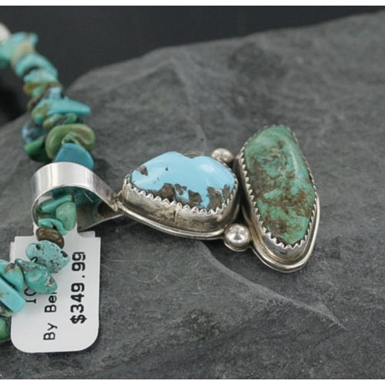 Handmade Certified Authentic Navajo .925 Sterling Silver Turquoise Native American Necklace 370910255564 Handmade Certified Authentic Navajo .925 Sterling Silver Turquoise Native American Necklace 370910255564