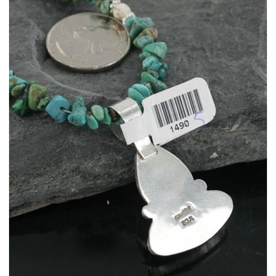 Handmade Certified Authentic Navajo .925 Sterling Silver Turquoise Native American Necklace 370910255564 Handmade Certified Authentic Navajo .925 Sterling Silver Turquoise Native American Necklace 370910255564