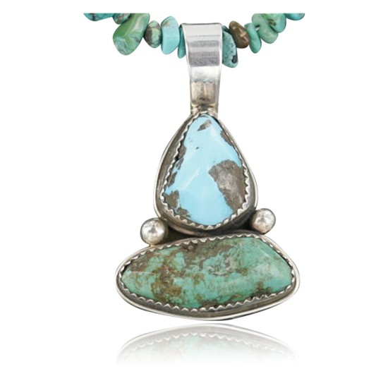 Handmade Certified Authentic Navajo .925 Sterling Silver Turquoise Native American Necklace 370910255564 Handmade Certified Authentic Navajo .925 Sterling Silver Turquoise Native American Necklace 370910255564