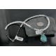 Handmade Certified Authentic Navajo .925 Sterling Silver Turquoise Native American Necklace 370915496101