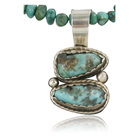 Handmade Certified Authentic Navajo .925 Sterling Silver Turquoise Native American Necklace 370930063845 Handmade Certified Authentic Navajo .925 Sterling Silver Turquoise Native American Necklace 370930063845
