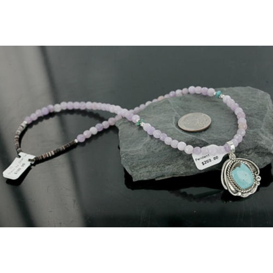 Handmade Certified Authentic Navajo .925 Sterling Silver Turquoise Native American Necklace 370964341687 Handmade Certified Authentic Navajo .925 Sterling Silver Turquoise Native American Necklace 370964341687