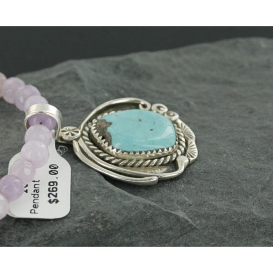 Handmade Certified Authentic Navajo .925 Sterling Silver Turquoise Native American Necklace 370964341687 Handmade Certified Authentic Navajo .925 Sterling Silver Turquoise Native American Necklace 370964341687