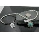 Handmade Certified Authentic Navajo .925 Sterling Silver Turquoise Native American Necklace 370970386601