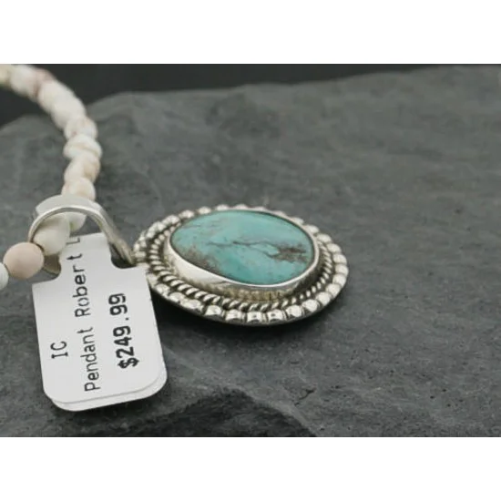 Handmade Certified Authentic Navajo .925 Sterling Silver Turquoise Native American Necklace 370970386601