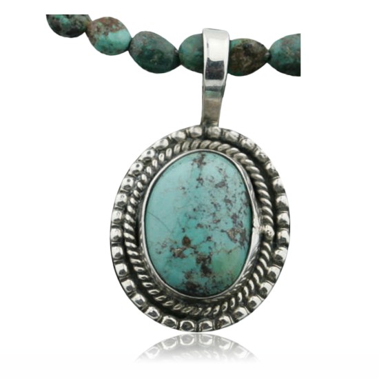 Handmade Certified Authentic Navajo .925 Sterling Silver Turquoise Native American Necklace 370970531451