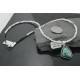 Handmade Certified Authentic Navajo .925 Sterling Silver Turquoise Native American Necklace 370971111291